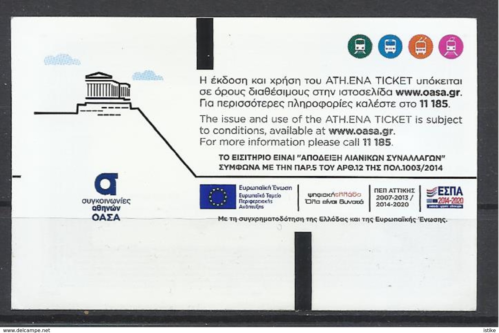 Greece,Athens, 5 Days Ticket, 2020. - Europa