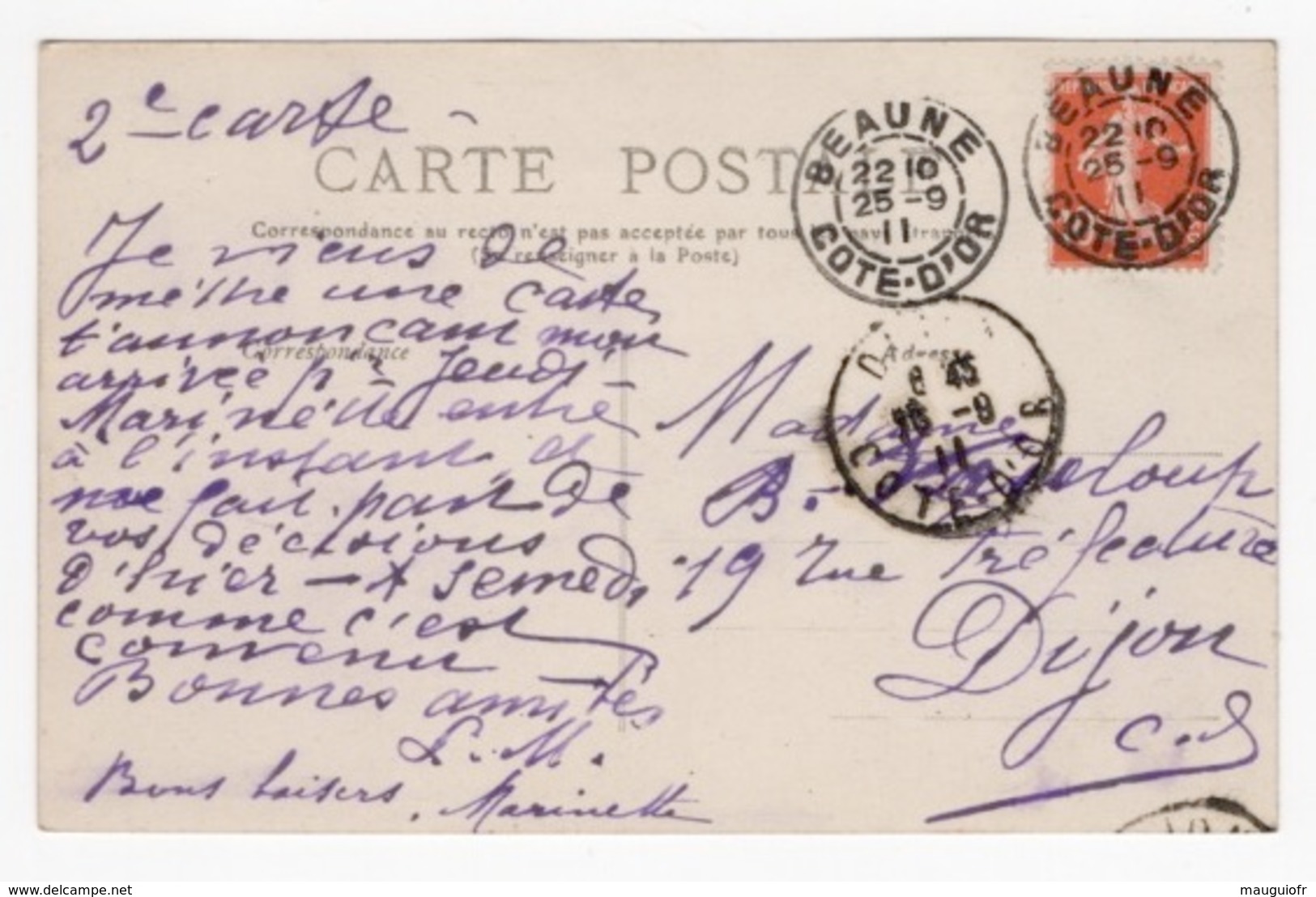DD / 21 CÔTE D'OR / BEAUNE / VUE PRISE AU PARC DE LA BOUZAIZE / CANOTAGE / ANIMÉE / 1911 - Beaune