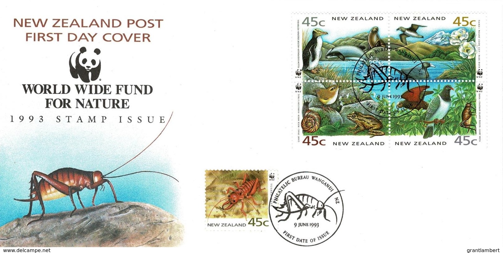 New Zealand 1993 Birds, Etc. WWF FDC - FDC