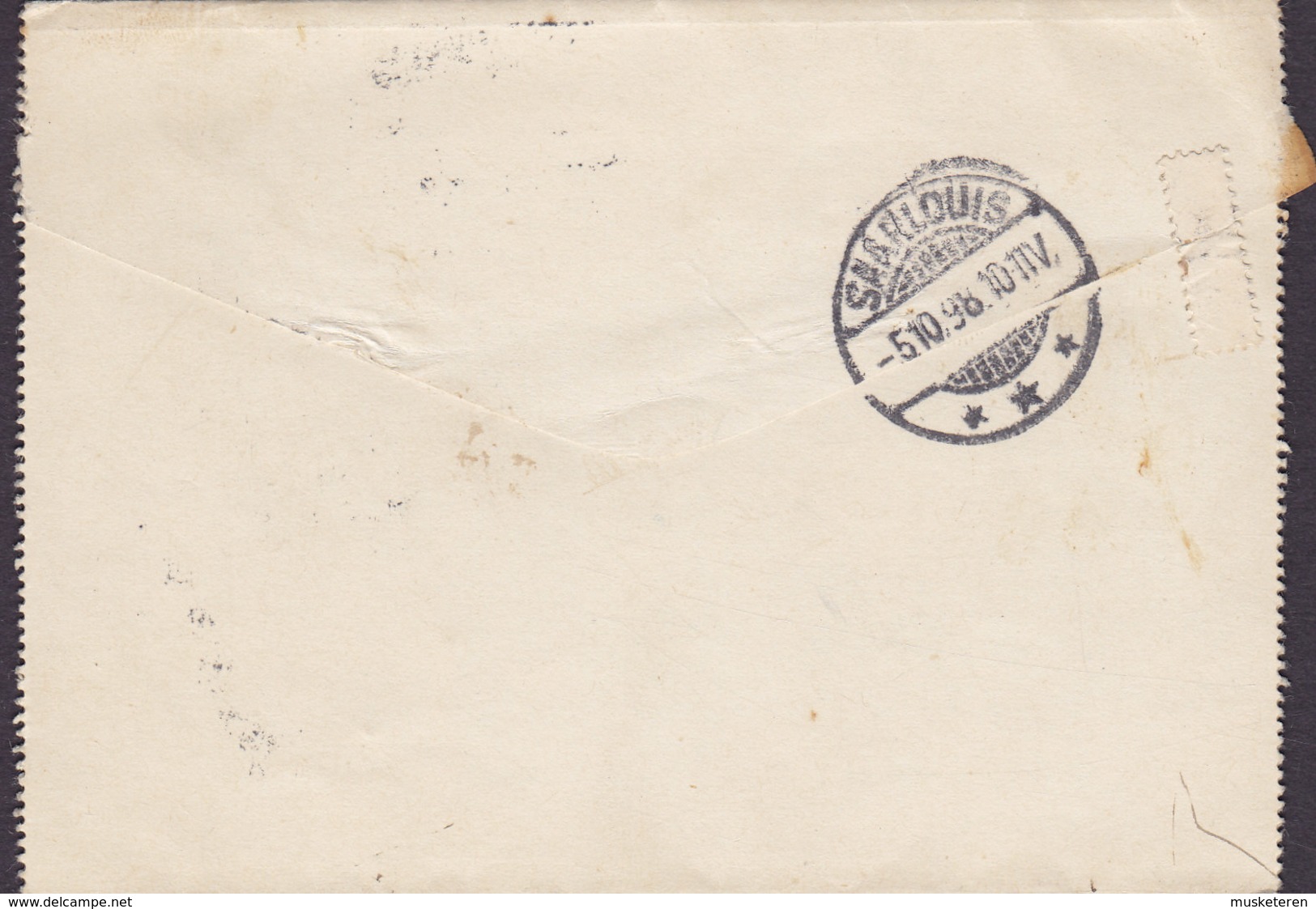 Deutsche Reichspost Postal Stationery Ganzsache Entier 10 Pf. Adler Kartenbrief BRAUNSCHWEIG 1898 SAARLOUIS (3 Scans) - Andere & Zonder Classificatie