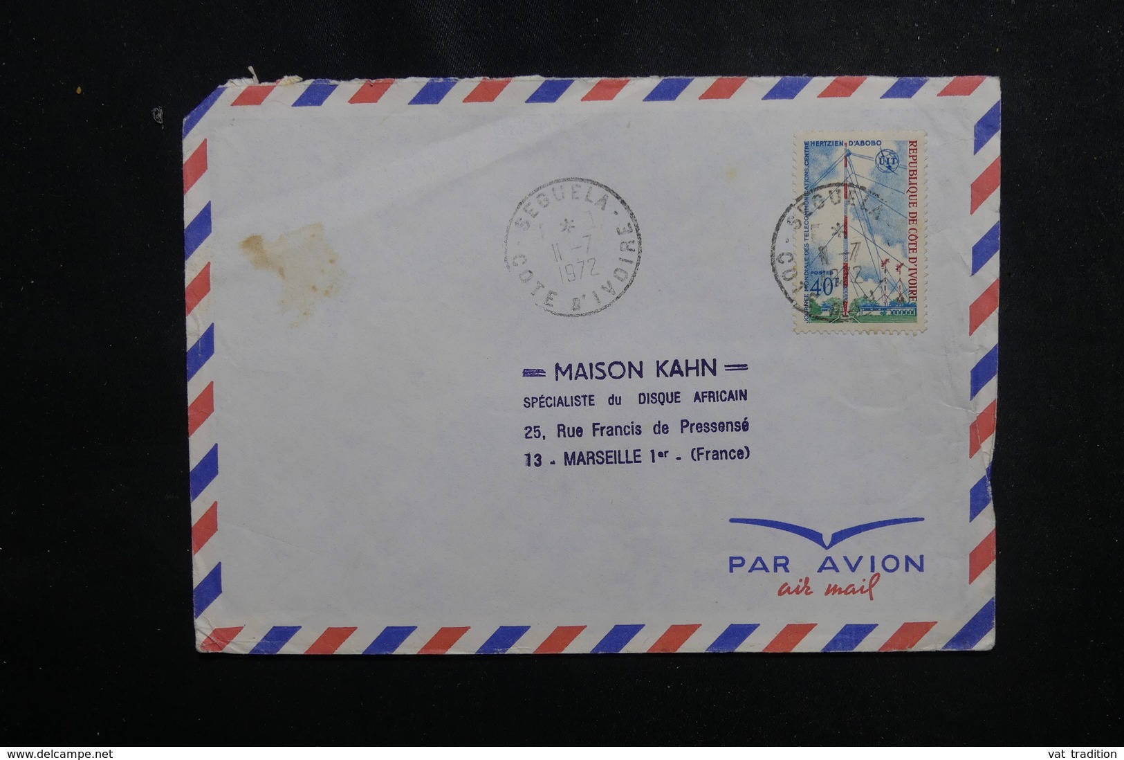 CÔTE D'IVOIRE - Enveloppe De Seguela Pour Marseille En 1972, Affranchissement Plaisant - L 50100 - Costa D'Avorio (1960-...)