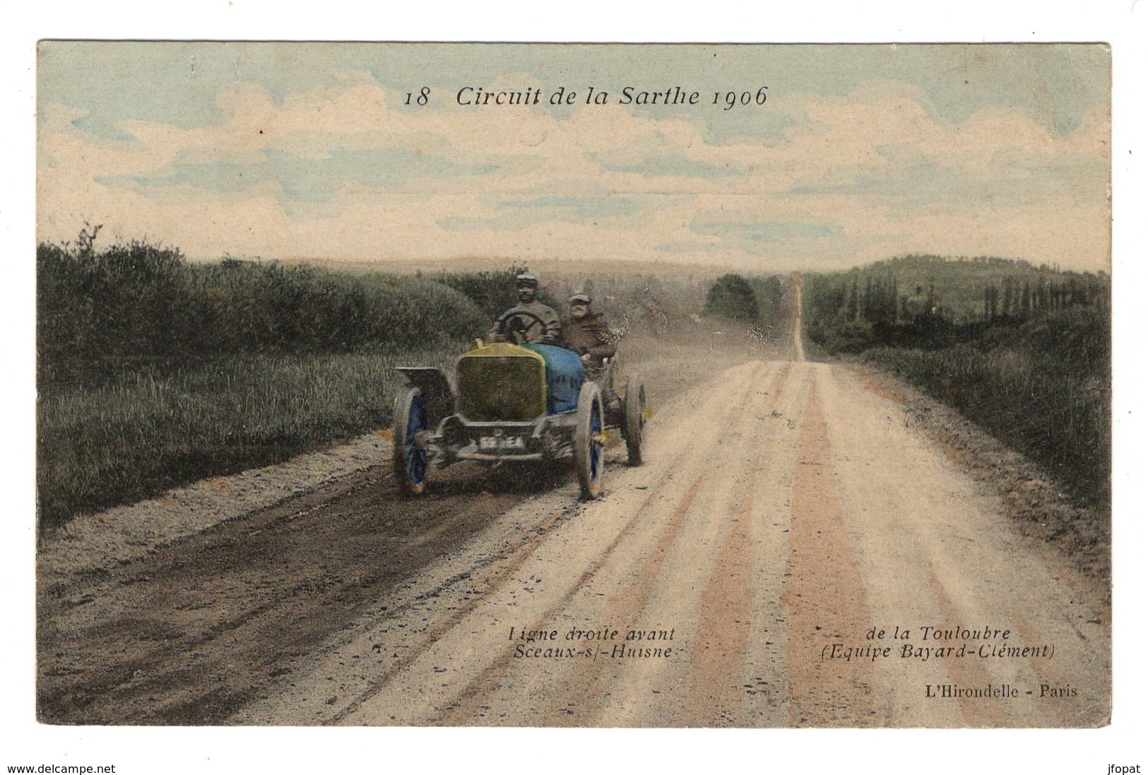 SPORT AUTOMOBILE - Circuit De La Sarthe 1906, Aquarellée - Andere & Zonder Classificatie