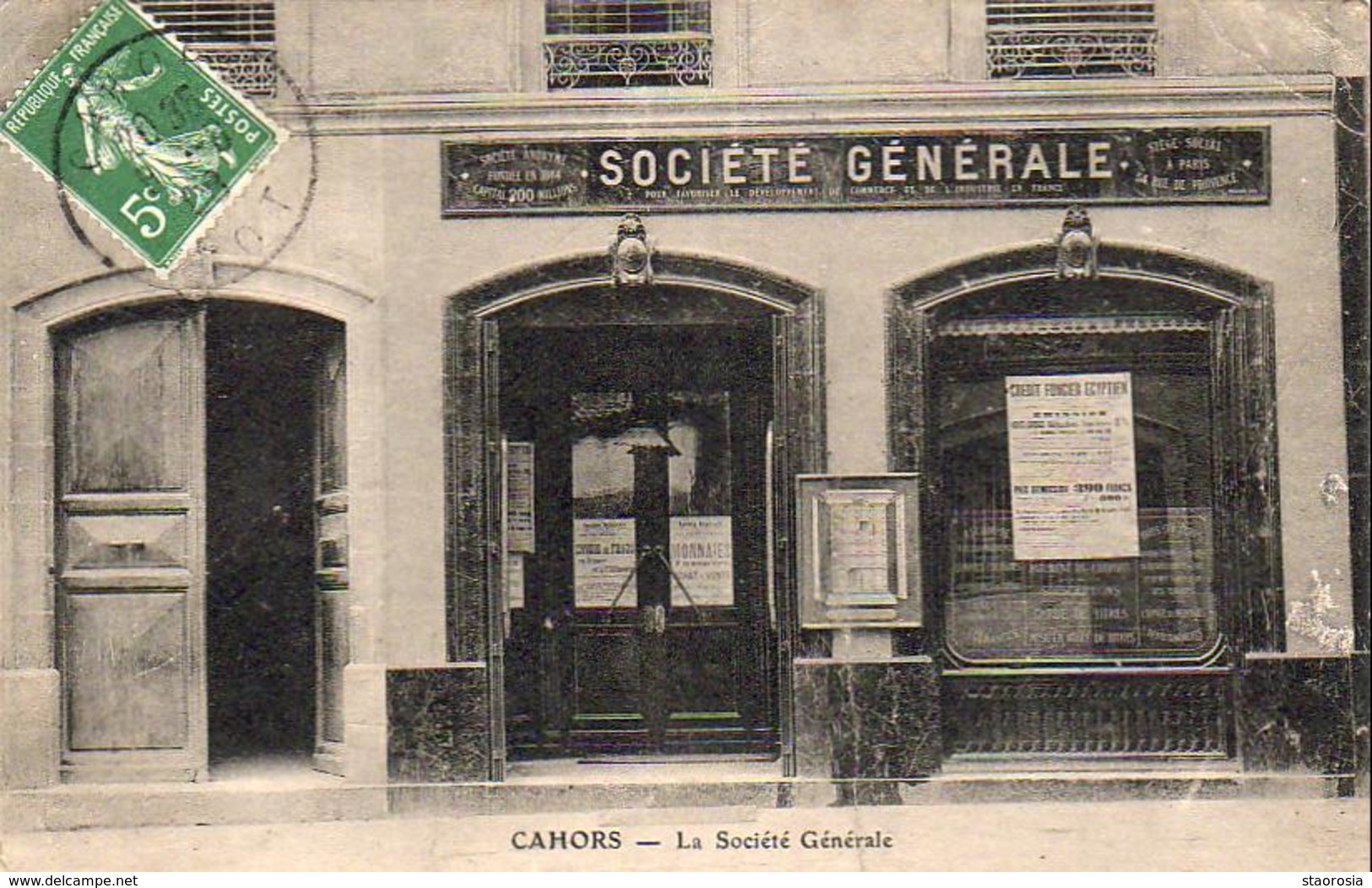 D46  CAHORS  La Société Générale..........  Carte Peu Courante - Cahors