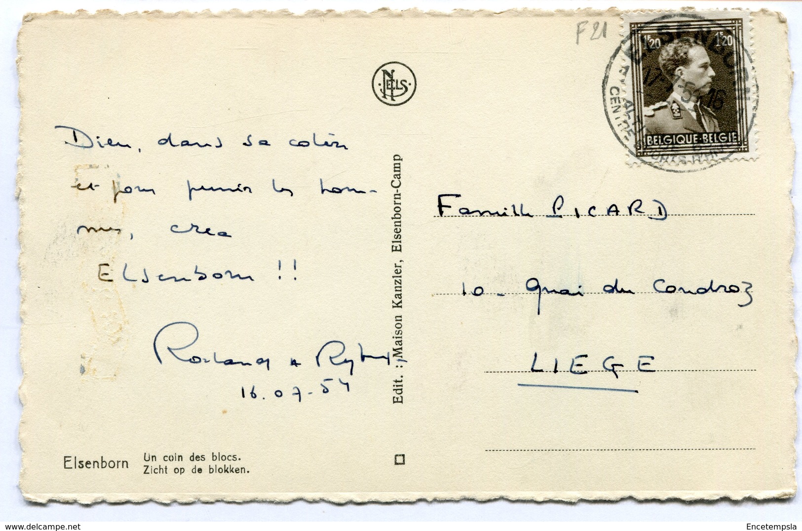 CPA - Carte Postale - Belgique - Elsenborn - Un Coin Des Blocs ( I11077) - Elsenborn (camp)