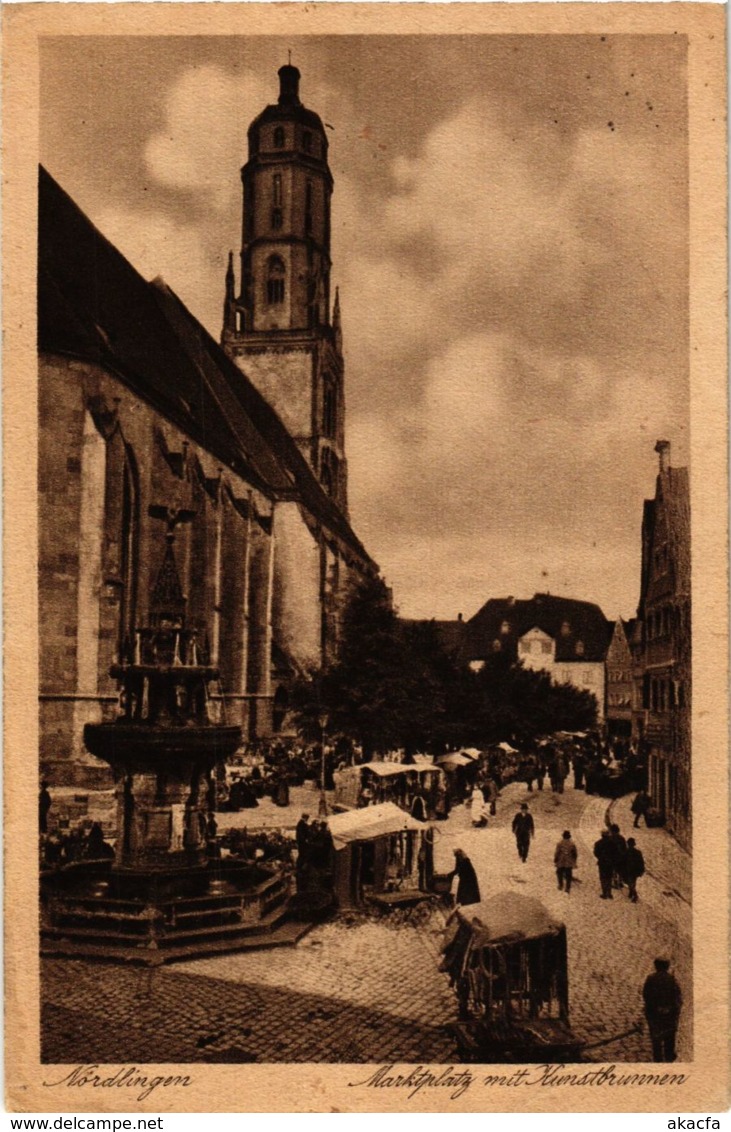 CPA AK Nordlingen- Marktplatz M. Kunstbrunnen GERMANY (943247) - Noerdlingen