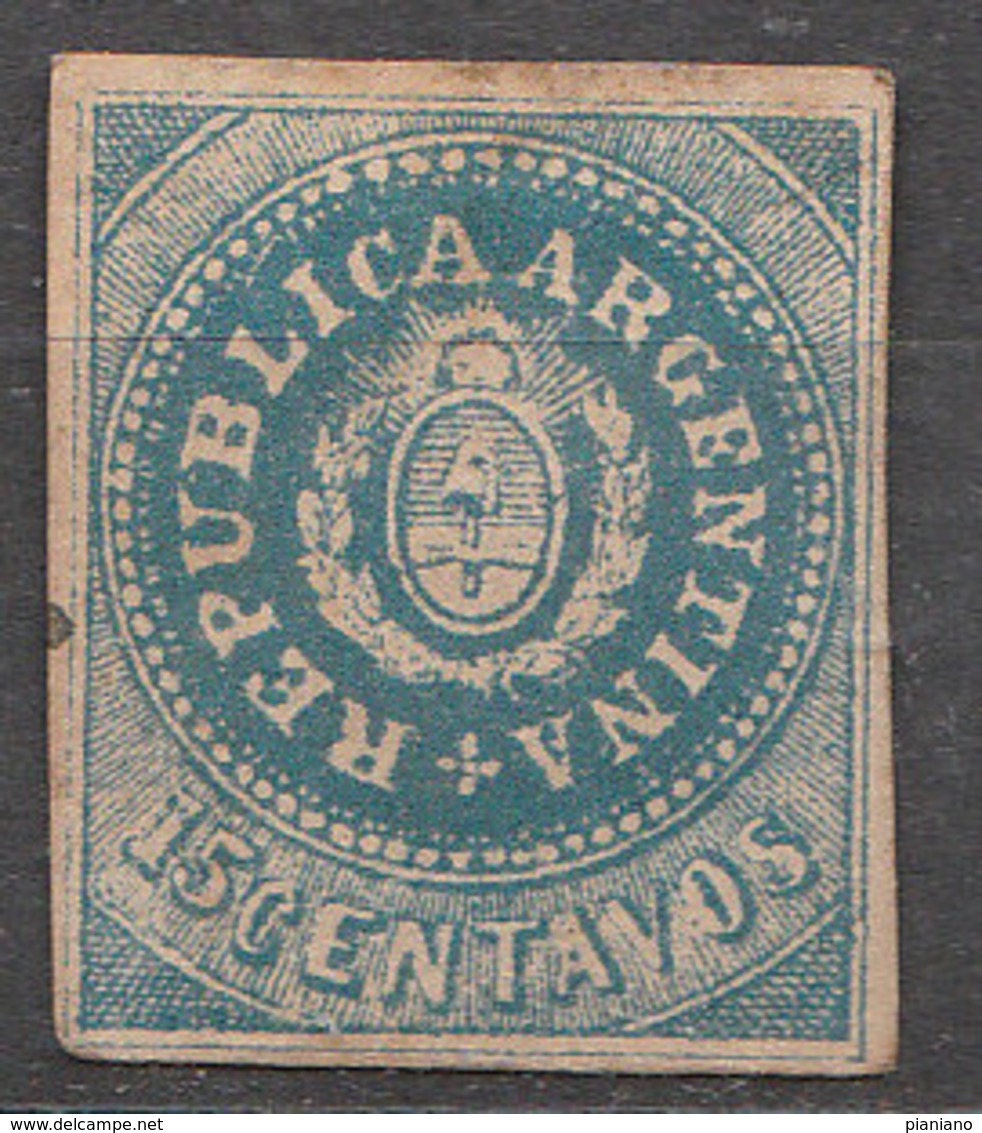 PIA - ARGENTINA : 1862-64 : Repubblica - Stemma   - (Yv 7d) - Ongebruikt