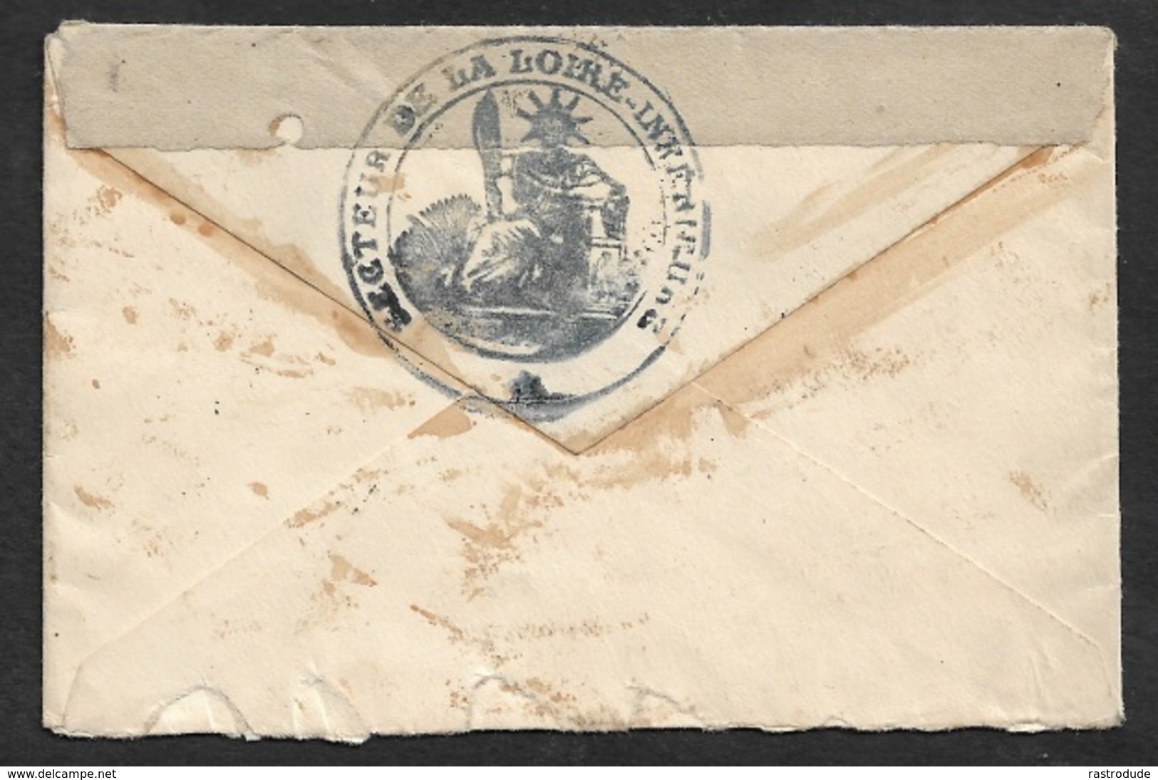 1945 - LETTRE MILITAIRE - CENSURE SECTEUR DE LA LOIRE INFÉRIEURE  - Cad POSTE AUX ARMEES - 1921-1960: Modern Period