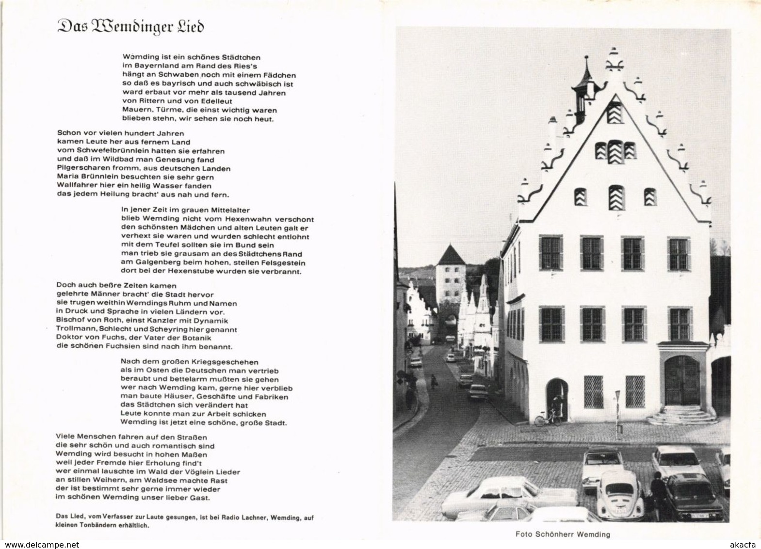 CPA AK Wemding- Das Wemdinger Lied GERMANY (943907) - Wemding