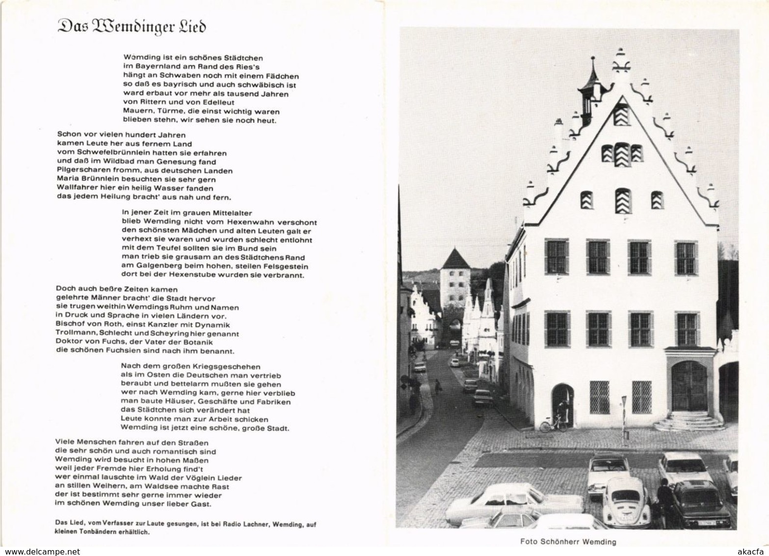 CPA AK Wemding- Das Wemdinger Lied GERMANY (943909) - Wemding