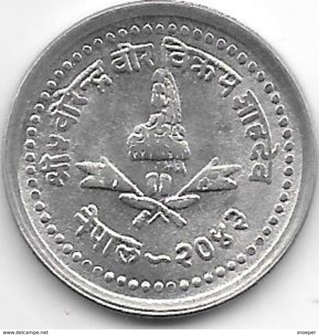 *nepal 25  Paisa VS2043 Km 1015.1  Unc - Népal