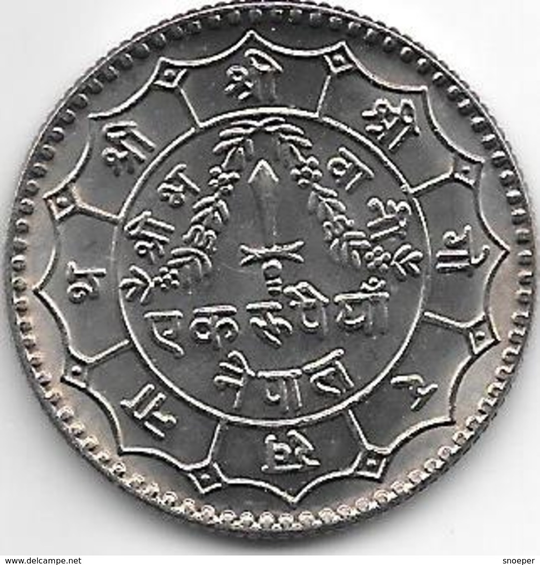 *nepal  1 Rupee VS2036 Km 828a  Bu/ms65 - Nepal