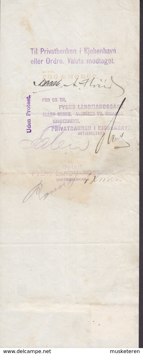 Denmark Bill Of Exchange FOG & MØRUP, KØBENHAVN 1920 Vexel PRIVATBANKEN Nørre Afd. 25 Ø. Stempelmærke - Wechsel