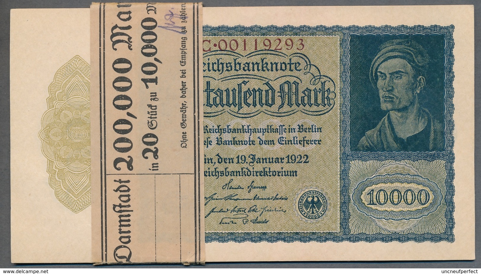 Pick 72 Ro69b DEU-78b 10000 Mark 1922 UNC NEUF - 10.000 Mark