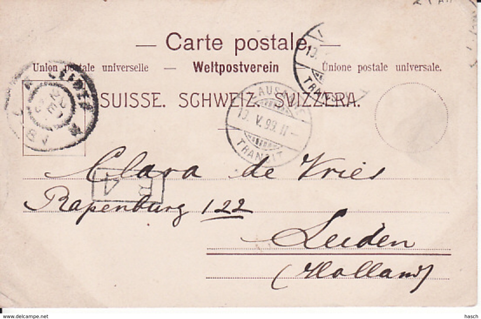2785	146	Souvenir De Lausanne. Litho (poststempel 1899) (see Corners) - Lausanne