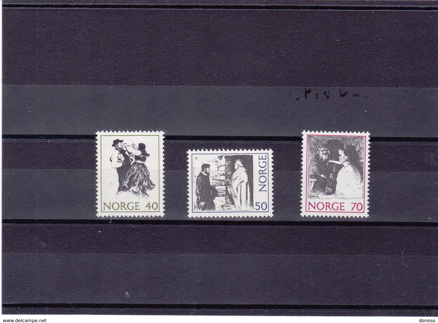 NORVEGE 1971 DESSINS Yvert 586-588 NEUF** MNH - Neufs