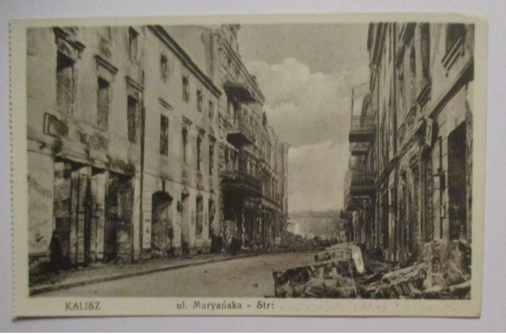 Polen Kalisz, Zerstörte Strasse (53499) - Weltkrieg 1914-18