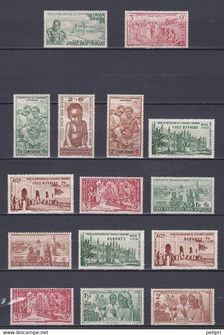 Protection De L Enfance Indigene , Série Complete  83 Timbres NEUF ** - 1942 Protection De L'Enfance Indigène & Quinzaine Impériale (PEIQI)