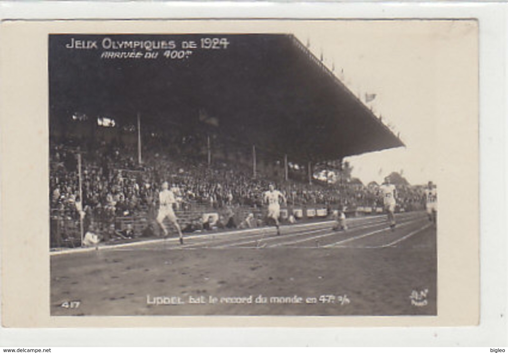 Jeux Olympiques 1924 - Arrivée Du 400m - Liddel Bat Le Record Du Monde - Carte Photo         (A-158-190723-160808))8)) - Giochi Olimpici