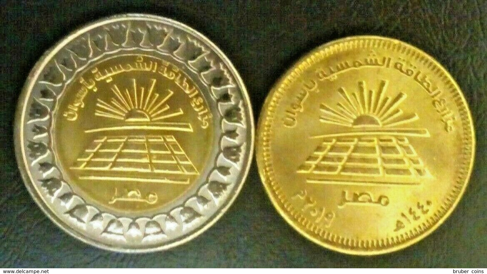 EGITTO EGYPT 1 POUND+ 50 PIASTRE 2019 COMMEMOTATIVE ASWAN SOLAR ENERGY PLANTS UNC - Egitto