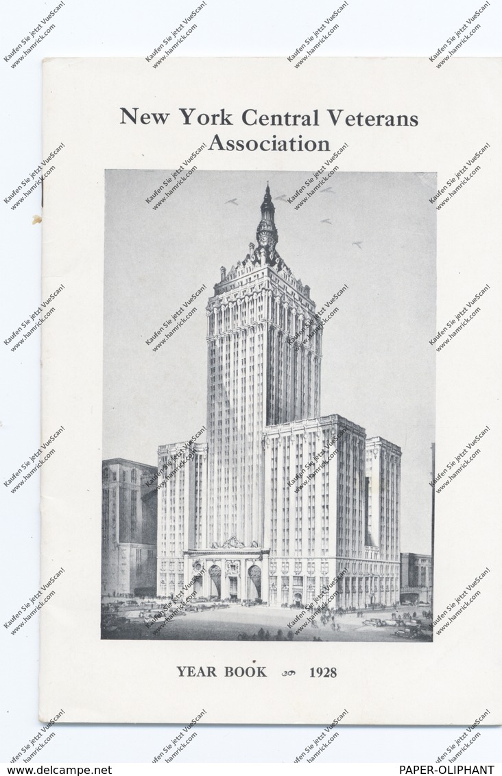 USA - NEW YORK, New York Central Veterans Association, Year Book 1928, Ass. Of Railroad Veterans, 30 Pages - Transport