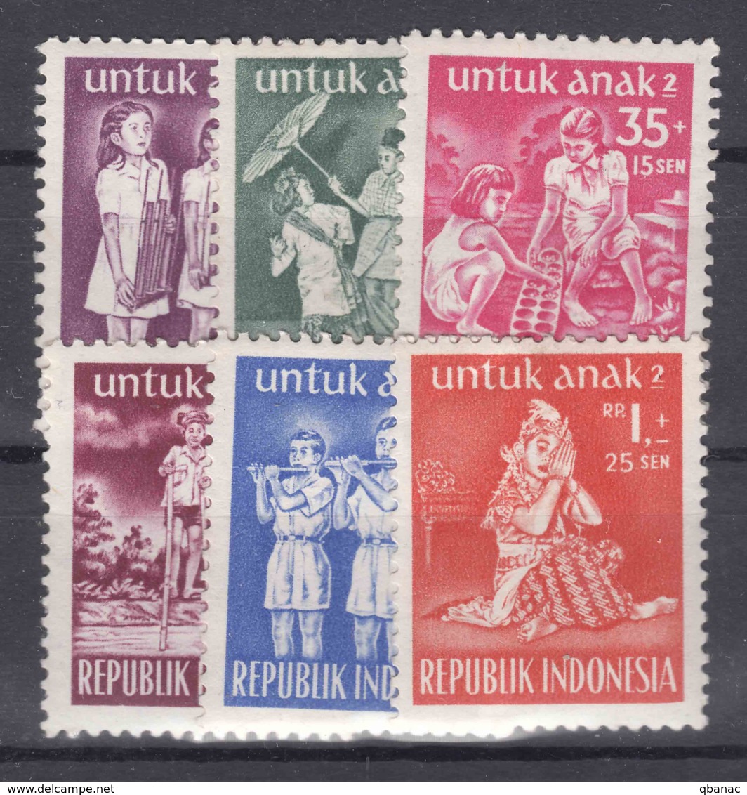 Indonesia 1954 Children Mi#128-133 Mint Never Hinged - Other & Unclassified