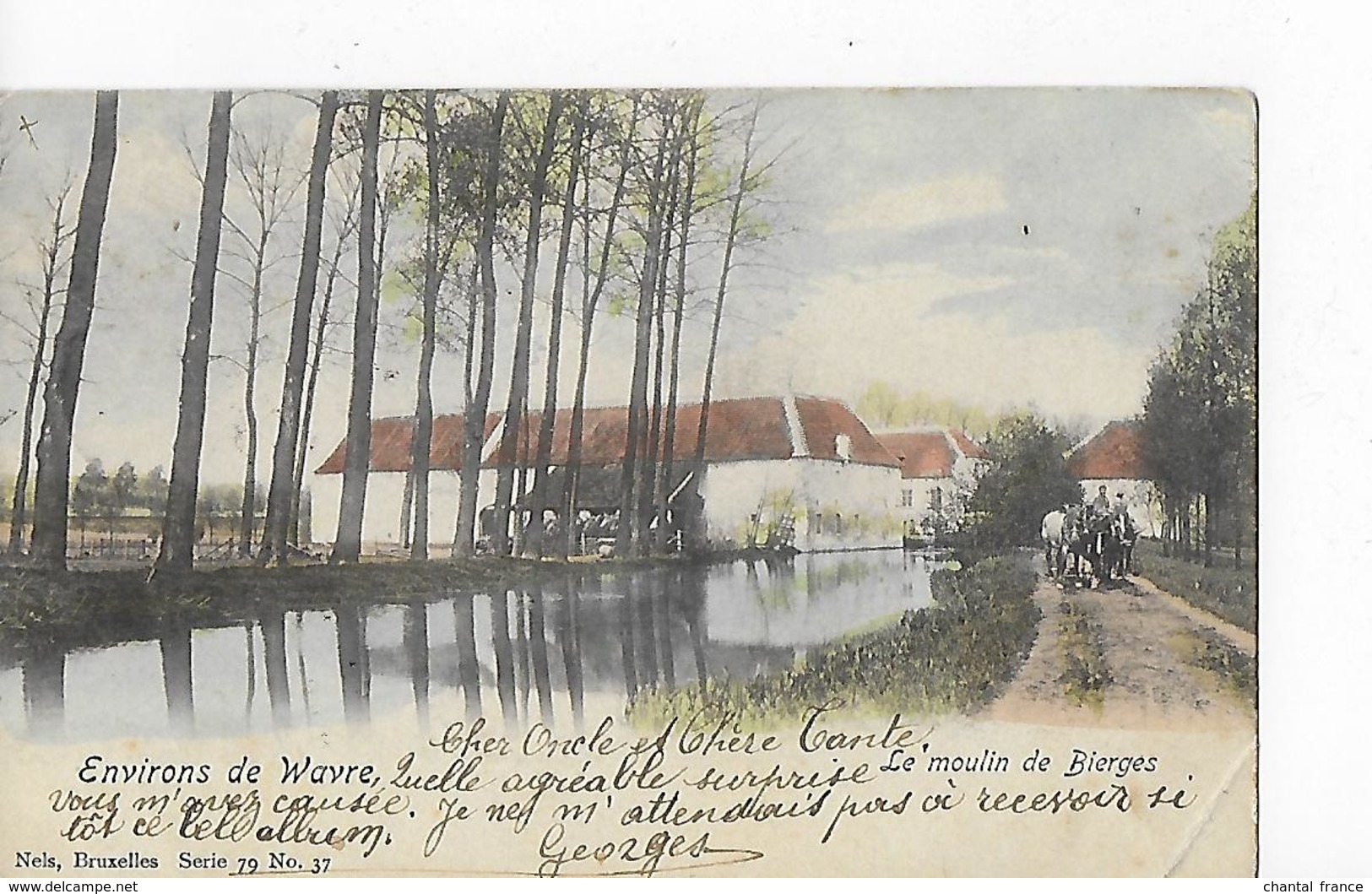 1 Cpa Wavre : Moulin De Bierges : Attelage, CP Colorisée - Wavre