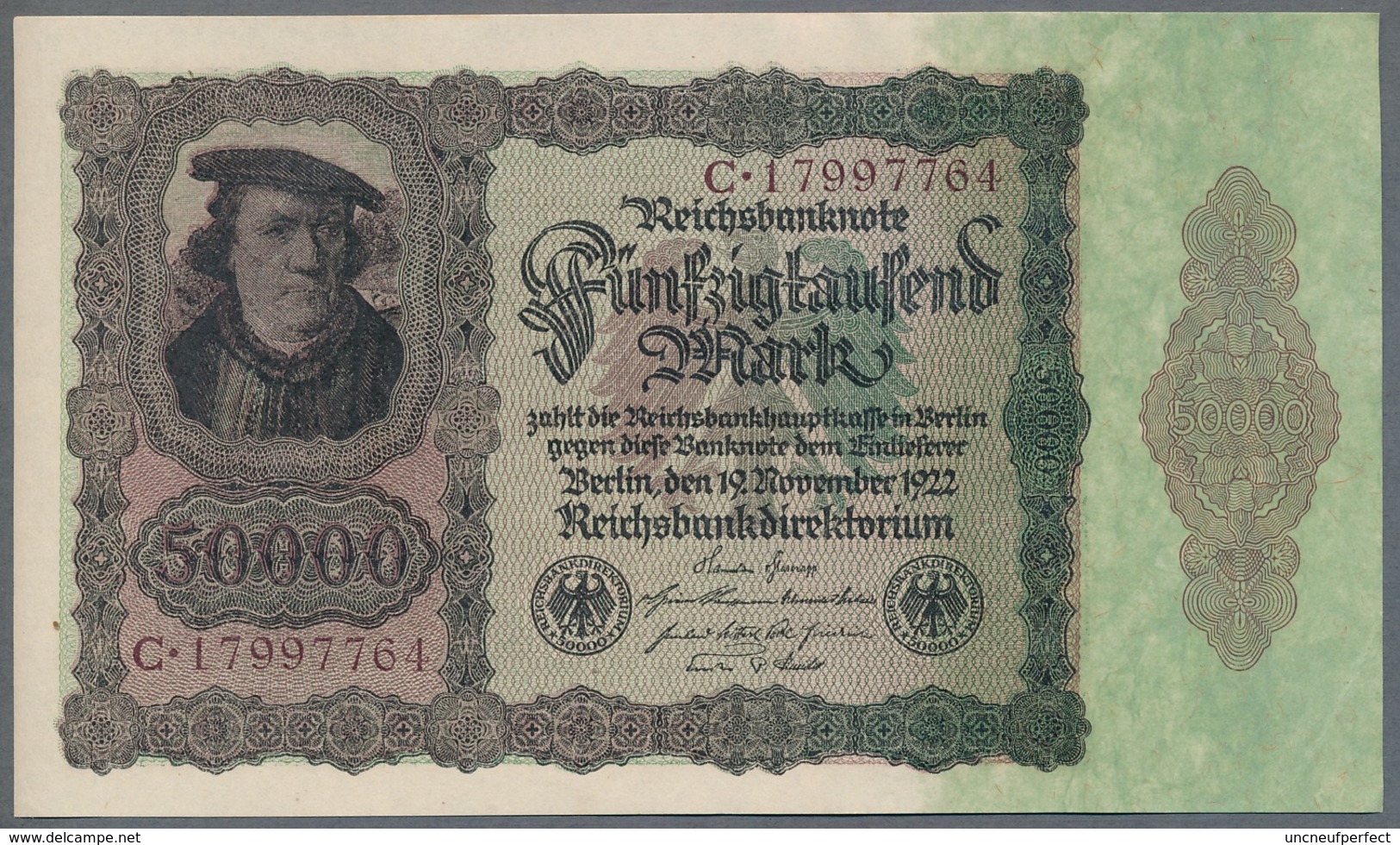 P80 Ro78 DEU-89 - 50 000 Mark Impression Du Reichs  UNC NEUF - 50000 Mark