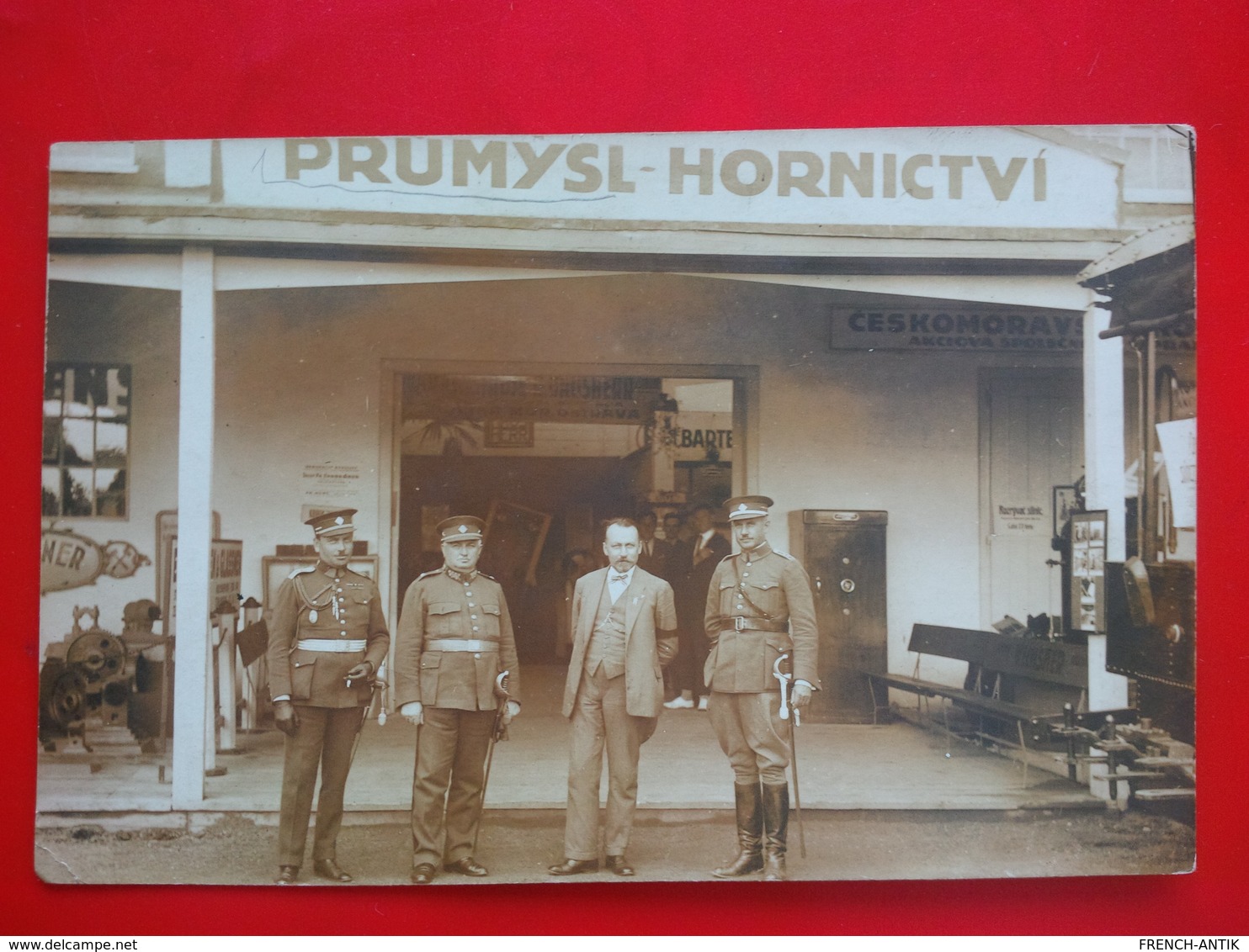 CARTE PHOTO COMMERCE MILITAIRE PRUMYSL HORNICTVI - Tschechische Republik