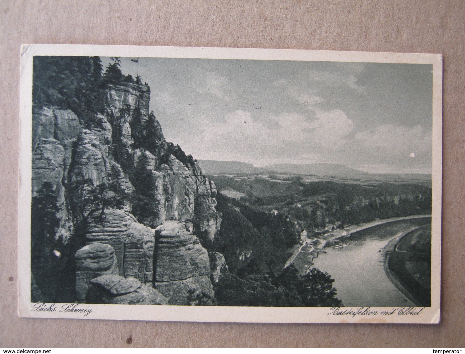 Germany / Sächs. Schweiz - Basteifelsen Mit Elbtal, 1935. - Bastei (sächs. Schweiz)