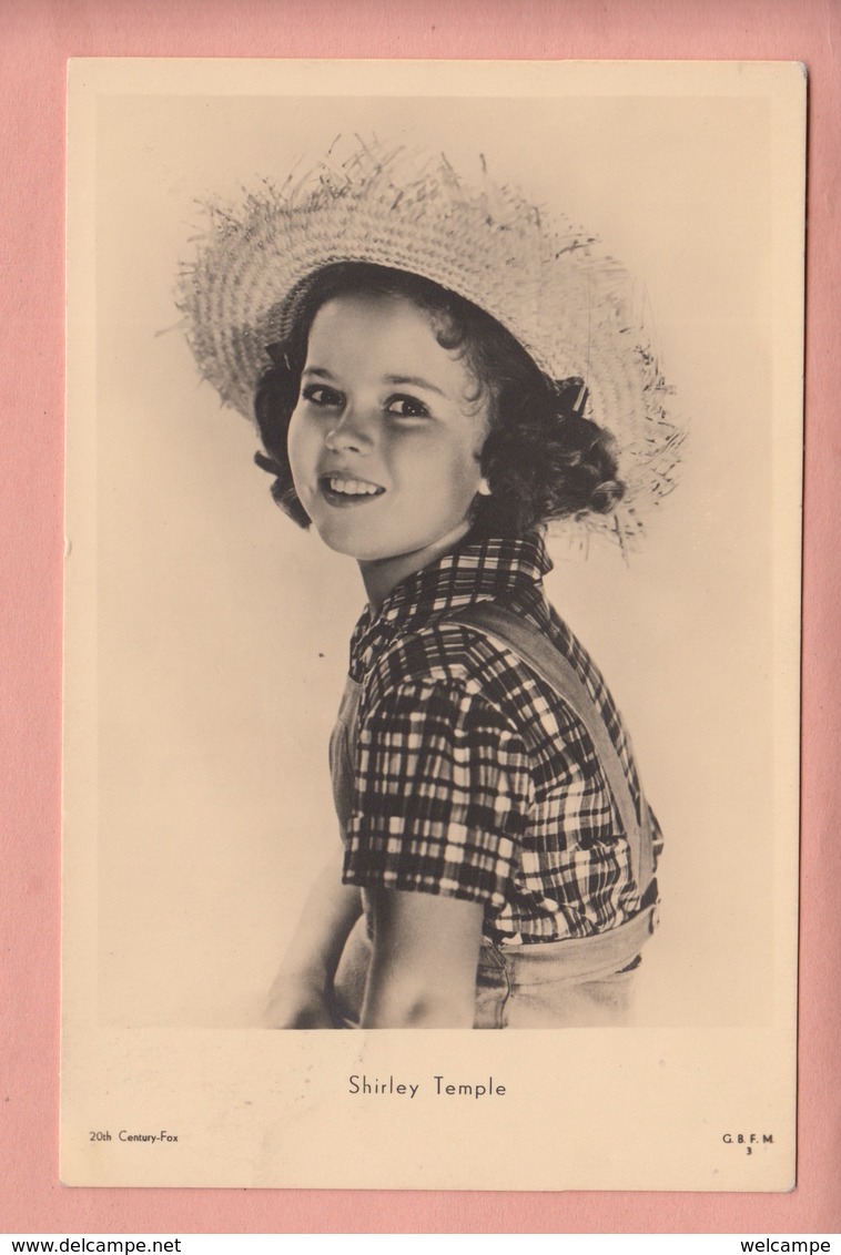 OLD POSTCARD - MOVIE - FILMSTAR -    SHIRLEY TEMPLE NIC E HAT - Acteurs