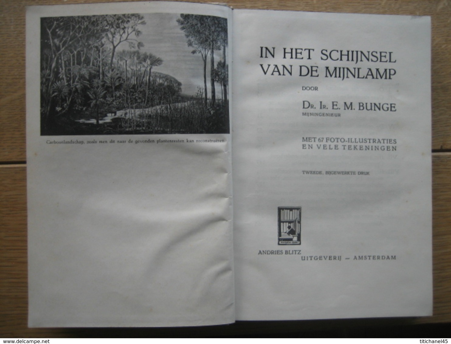 1946 IN HET SCHIJNSEL VAN DE MIJNLAMP Door E.M. BUNGE Mijningenieur Met 67 Foto-illustraties En Vele Tekeningen - Anciens