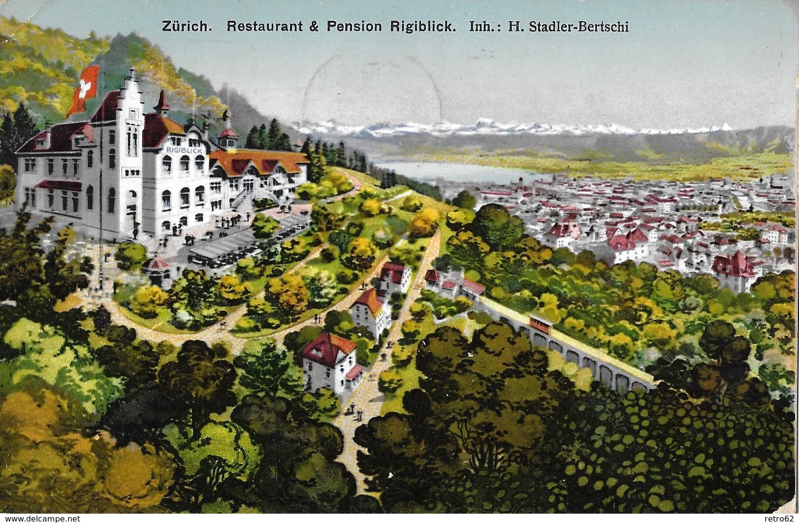 ZÜRICH → Restaurant Und Pension Rigiblick Anno 1913 - Zürich