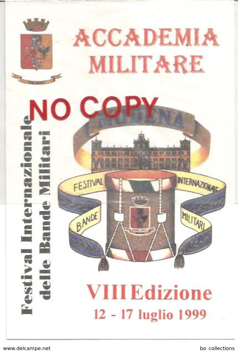 Modena, 16.7.1999, Accademia Militare, Festival Internazionale Delle Bande Militari. - Altri & Non Classificati