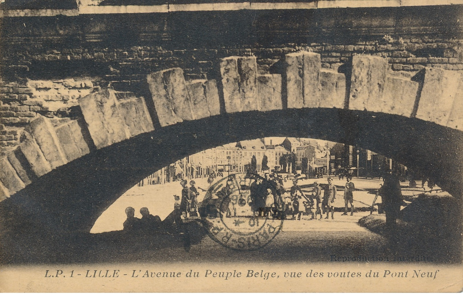 Lille LP 1 L'avenue Du Peuple Belge,vue Des Voutes Du Pont Neuf Cliché Trés Original Peu Commun TBE - Lille