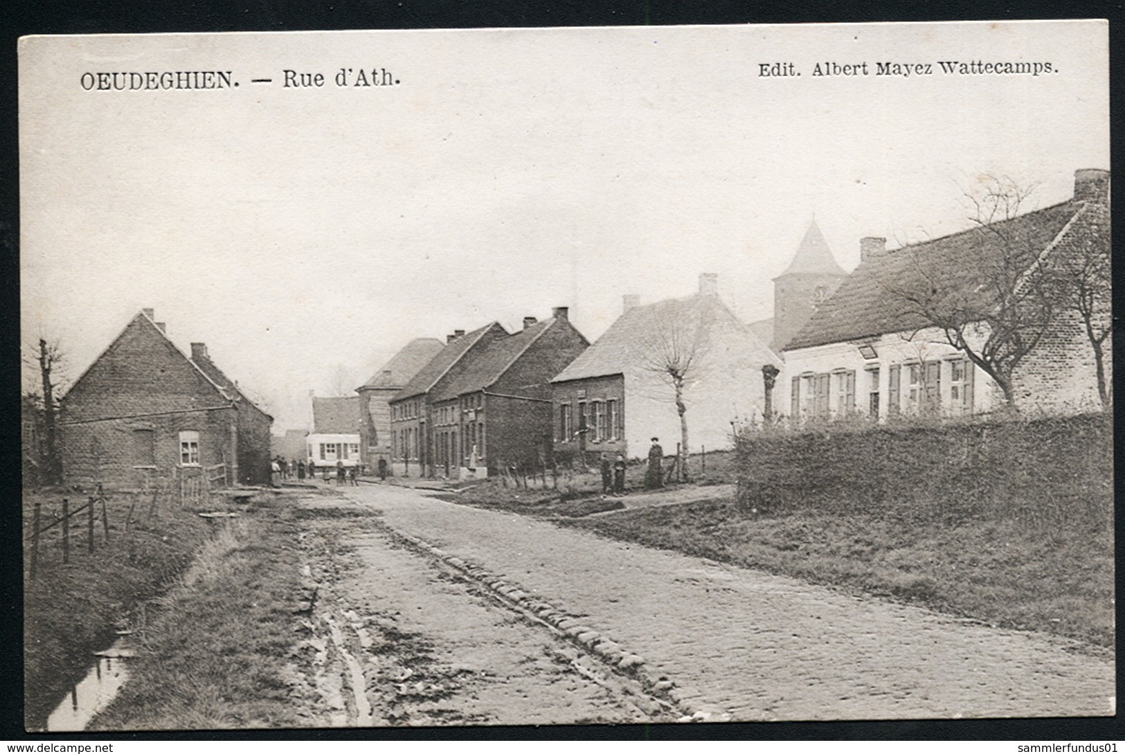 AK/CP Oeudeghien  Rue D`Ath   Frasnes Lez Anvaing    Ungel/uncirc  Ca.  1915    Erhaltung/Cond. 1-  Nr. 00932 - Frasnes-lez-Anvaing