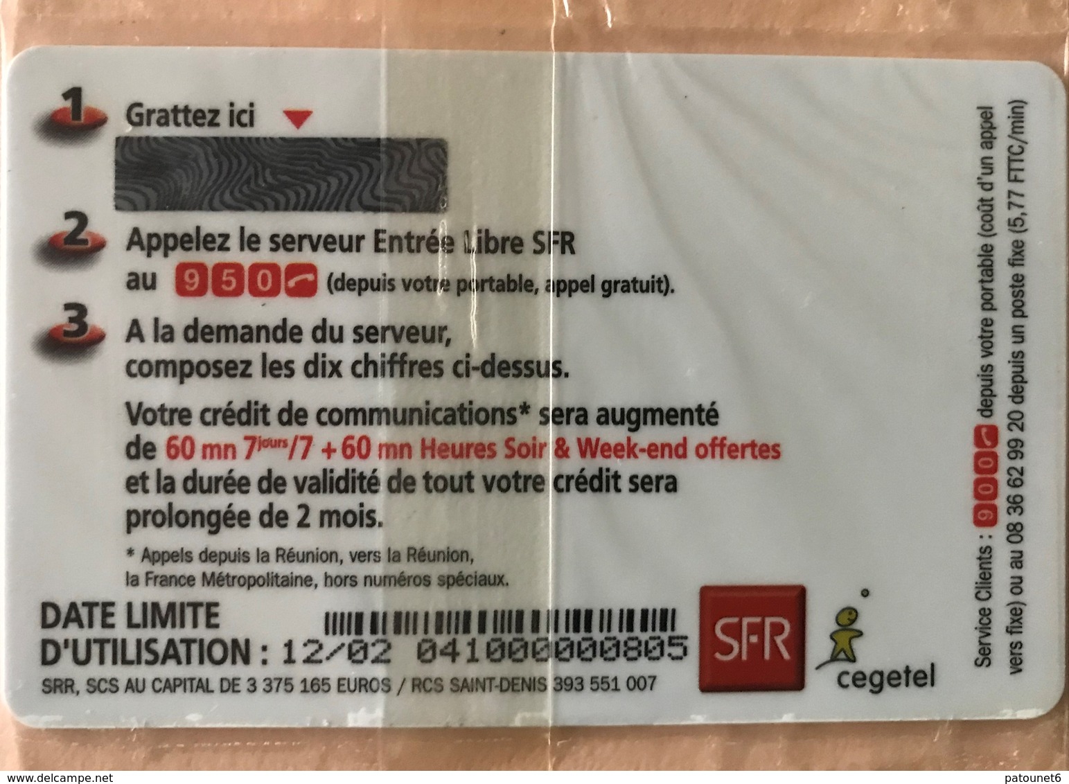 REUNION - Recharge SFR - 120 Minutes - Réunion