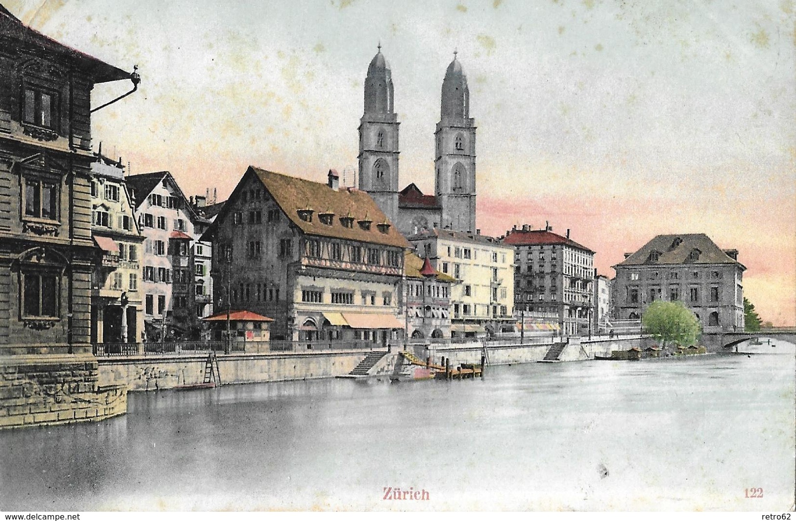 ZÜRICH → Grossmünster Anno 1905 - Zürich