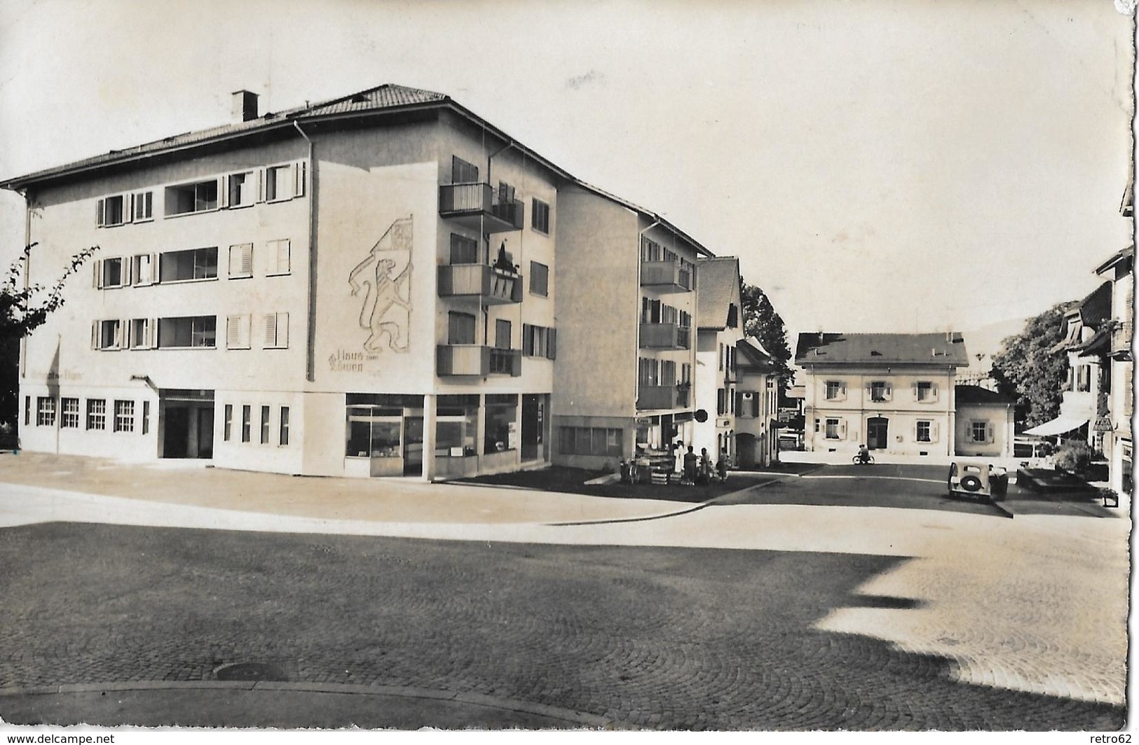 WALLISELLEN → Haus Zum Löwen, Bahnhofstrasse Mit Oldtimer Anno 1950 - Wallisellen