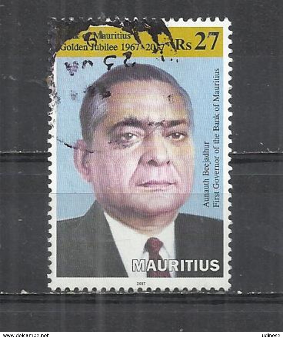 MAURITIUS 2017 - BANK OF MAURITIUS 50th ANNIVERSARY - POSTALLY USED OBLITERE GESTEMPELT USADO - Mauritius (1968-...)