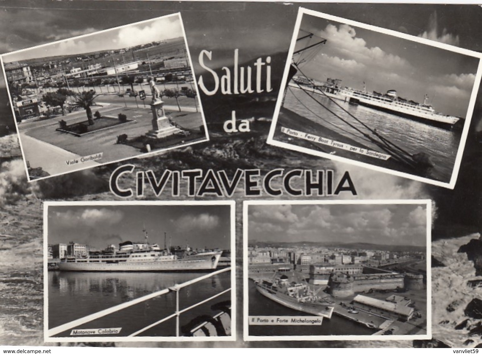 CIVITAVECCHIA-ROMA-SALUTI DA(MULTIVEDUTE)-CARTOLINA VIAGGIATA IL 28-7-1965 - Civitavecchia