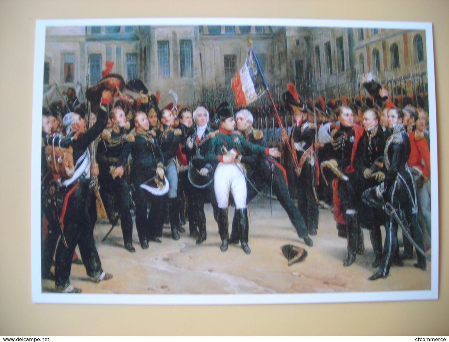 Napoléon Bonaparte, Tableau, Antoine Monfort, D'après H Vernet Adieux De Napoléon à La Garde Impériale, Fontainebleau - Historische Persönlichkeiten