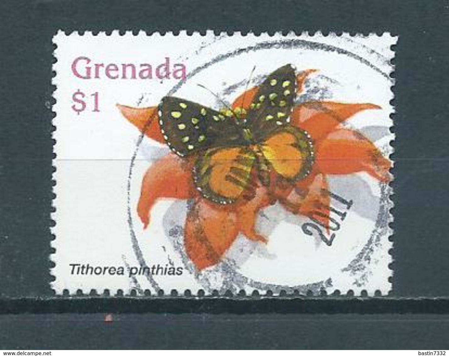 Grenada $1 Vlinder,butterfly,schmetterlinge Used/gebruikt/oblitere - Grenada (1974-...)