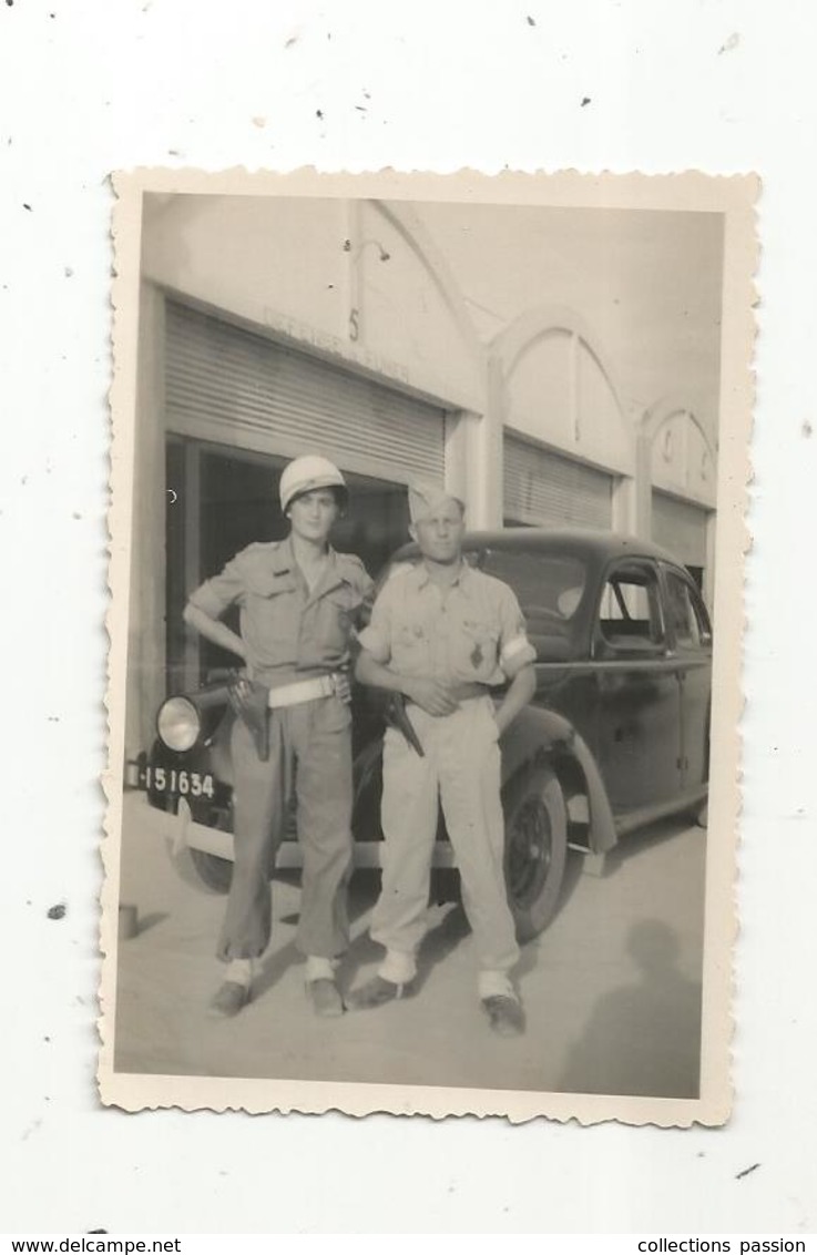 Photographie , Issue D'un Album , Militaria , Automobile  ,Tunisie, 1947, Sousse - War, Military