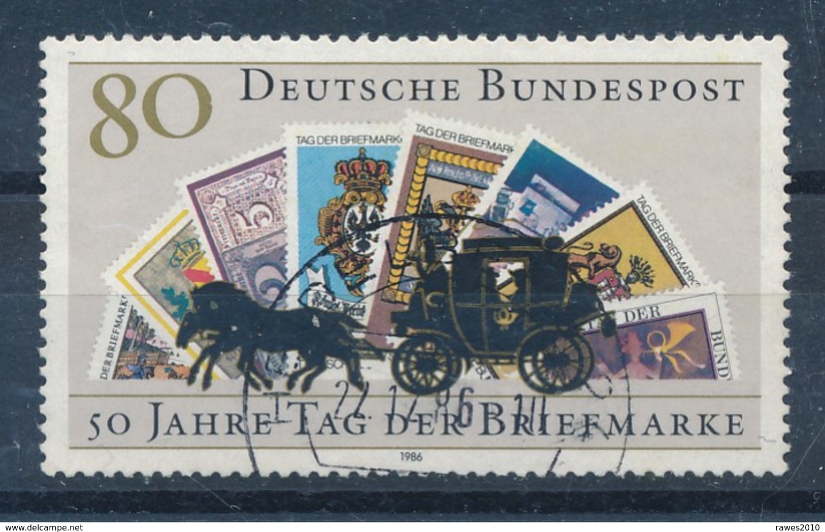 BRD Mi. 1300 Gest. Tag Der Briefmarke Post Postkutsche Marken Bund - Tag Der Briefmarke