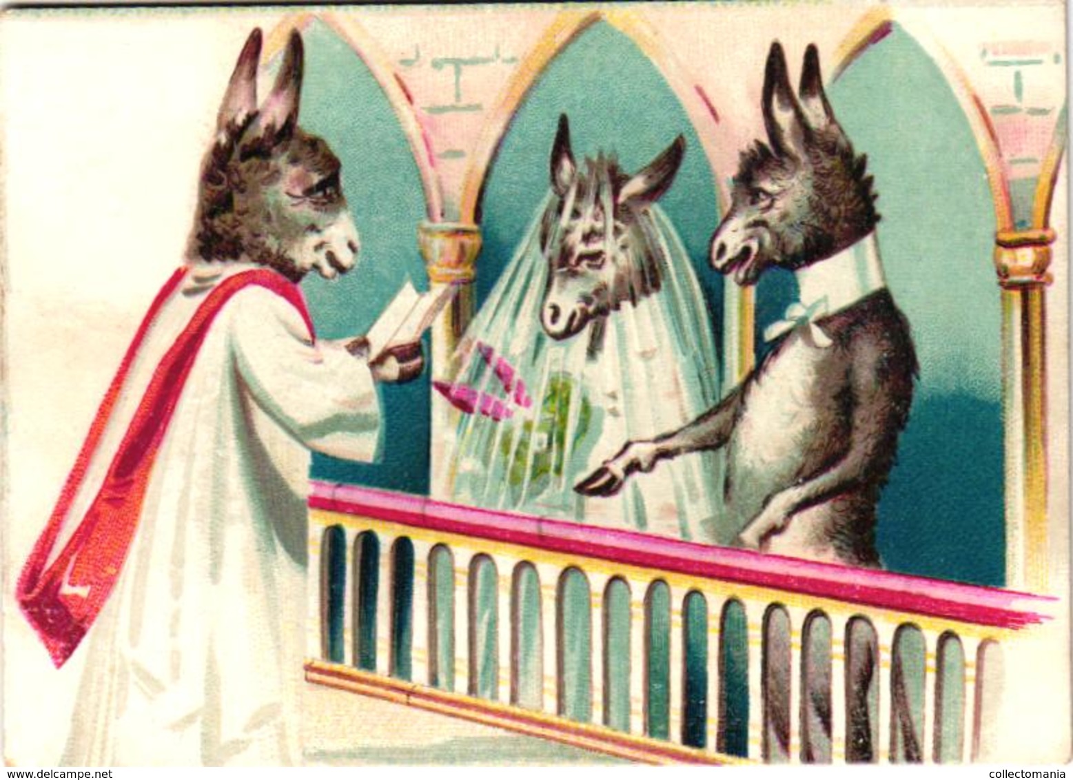 6 Cards Chromo 's Pub.Crama's Jachtwater Fabrieksmerk "De Dood"  Haarlem Dressed Donkeys - Andere & Zonder Classificatie