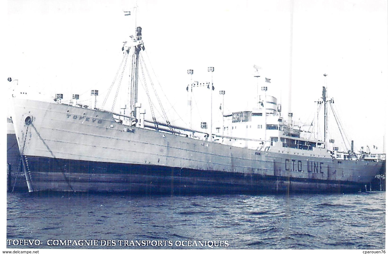 Bateau Commerce " Le Tofevo  " C T O Compagnie De Transports Océaniques 1952 Ateliers Chantiers De Nantes 1962 "Alberta - Autres & Non Classés