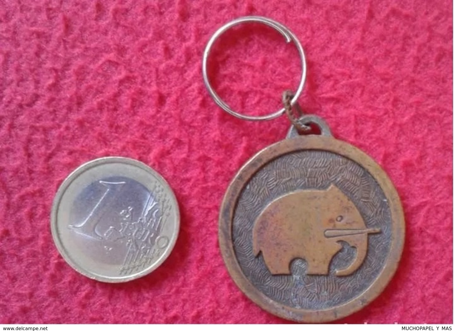 LLAVERO KEYRING KEYCHAIN PORTE-CLÉS ELEFANTE ELEPHANT CAFÉS DE L'ÉLÉPHANT NOIR PUBLICIDAD ADVERTISING COFFEE KAFFEE..... - Otros & Sin Clasificación