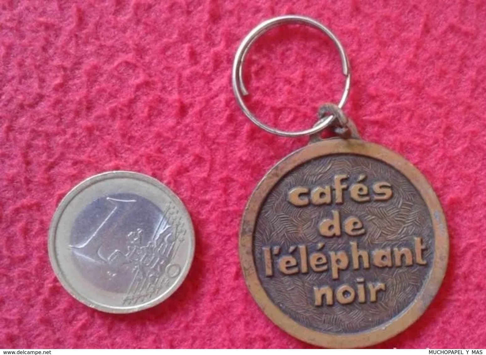 LLAVERO KEYRING KEYCHAIN PORTE-CLÉS ELEFANTE ELEPHANT CAFÉS DE L'ÉLÉPHANT NOIR PUBLICIDAD ADVERTISING COFFEE KAFFEE..... - Otros & Sin Clasificación