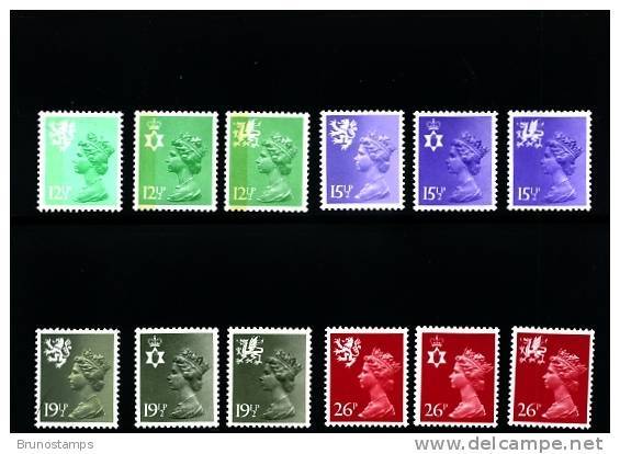 GREAT BRITAIN - 1982 REGIONAL SET (12½+15½+19½+26)  MINT NH - Non Classés