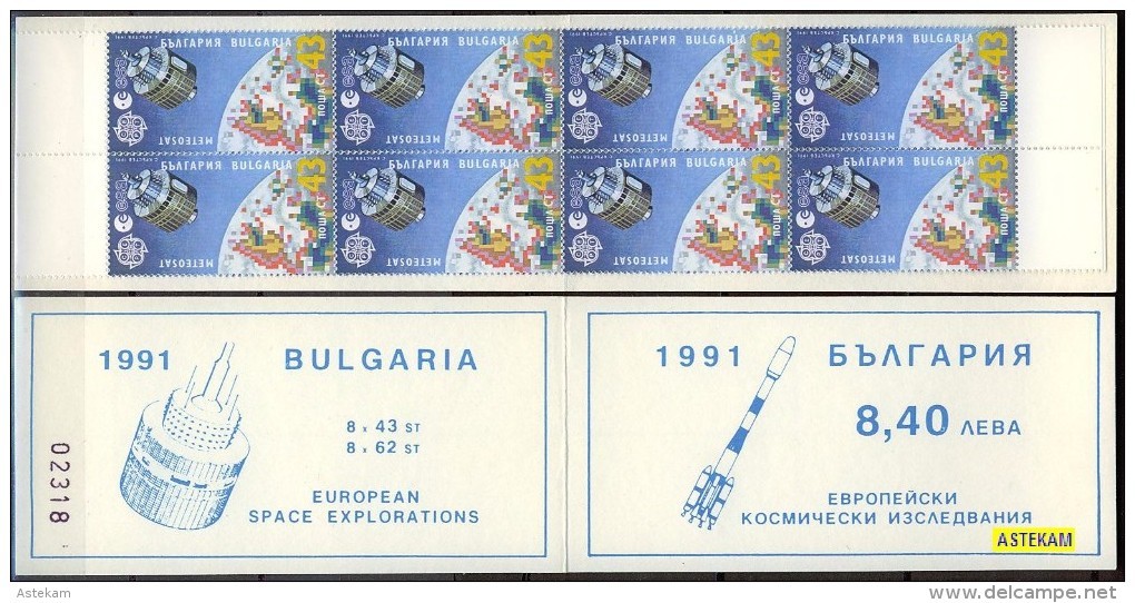 BULGARIA 1991, EUROPA CEPT, SPACE, BOOKLET, MNH, GOOD QUALITY, *** - Ongebruikt